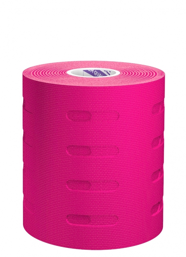 Тейп для лица BB LYMPH FACE перфорированный, 7,5 см × 5 м, хлопок, розовый фото 1