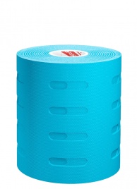 Тейп для тела BB LYMPH TAPE перфорированный, 7,5 см × 5 м, хлопок, голубой
