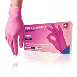 Перчатки нитриловые текстурированные Ampri Style, размер XS, Розовый